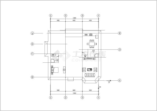 农村四层小别墅建筑图纸（带效果图）-图一