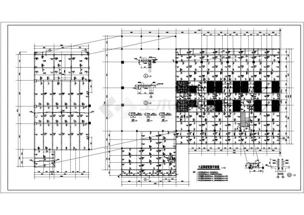 六层框架结构酒店结构设计施工图纸-图二