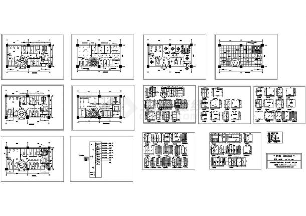 苏州某美容院装修施工cad图纸-图一