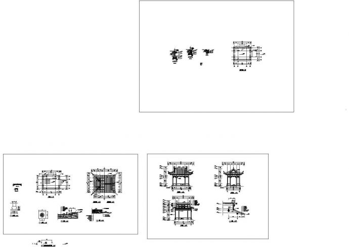荷风松香亭建筑设计CAD施工图纸_图1