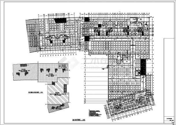 大型小区地下室建筑施工图-图二