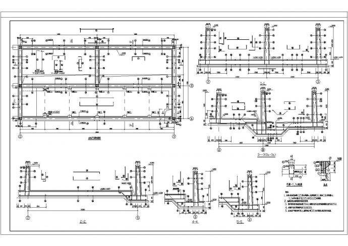 工业厂区冷却塔和泵房建筑和结构图纸_图1