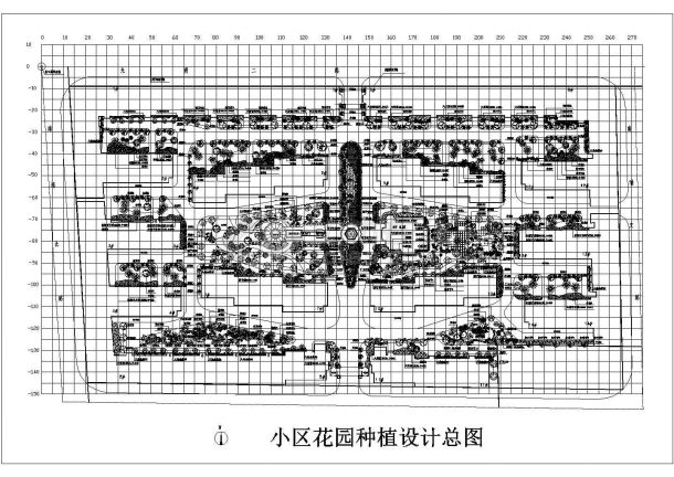 某小区园林景观规划设计植物配置图-图一