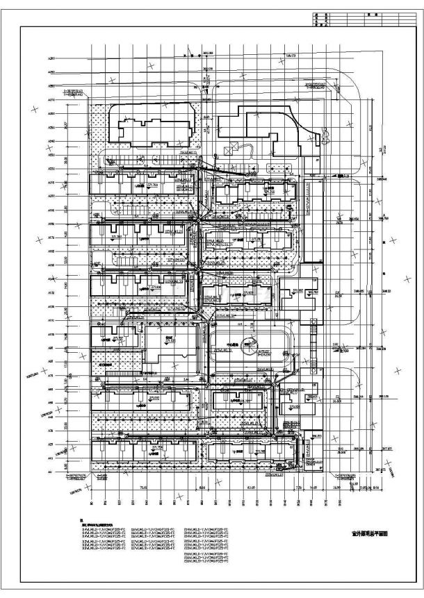 某住宅小区强、弱电干线总平面设计图-图二