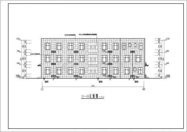 常熟市3层混凝土框架结构加气站办公楼建筑施工图-图二