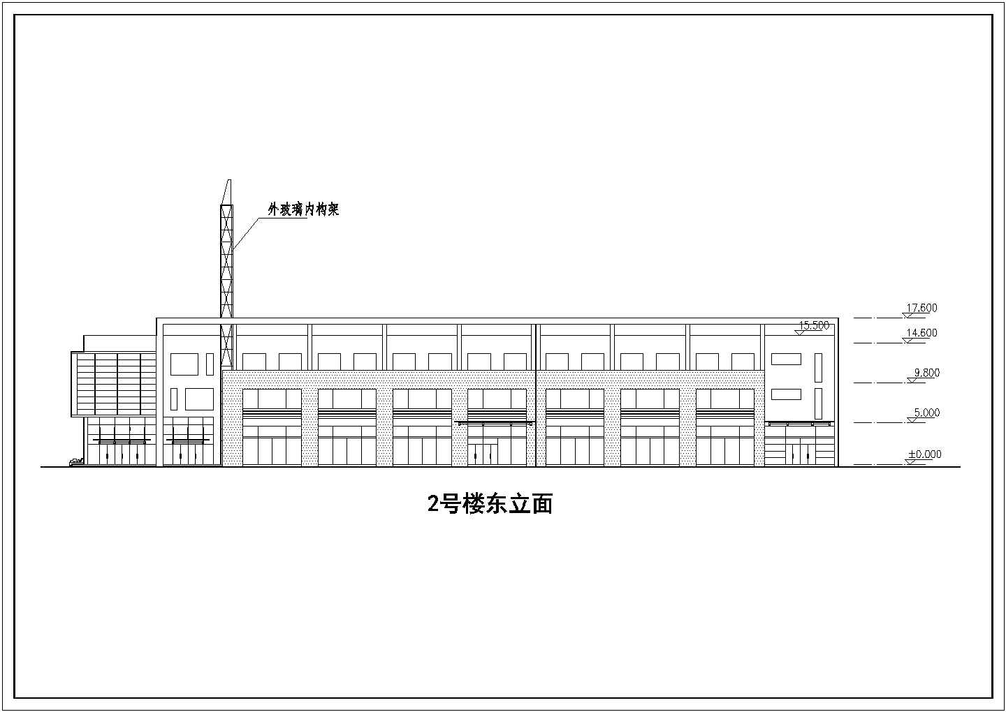 某临街1#和2#四层商业综合楼建筑方案设计图