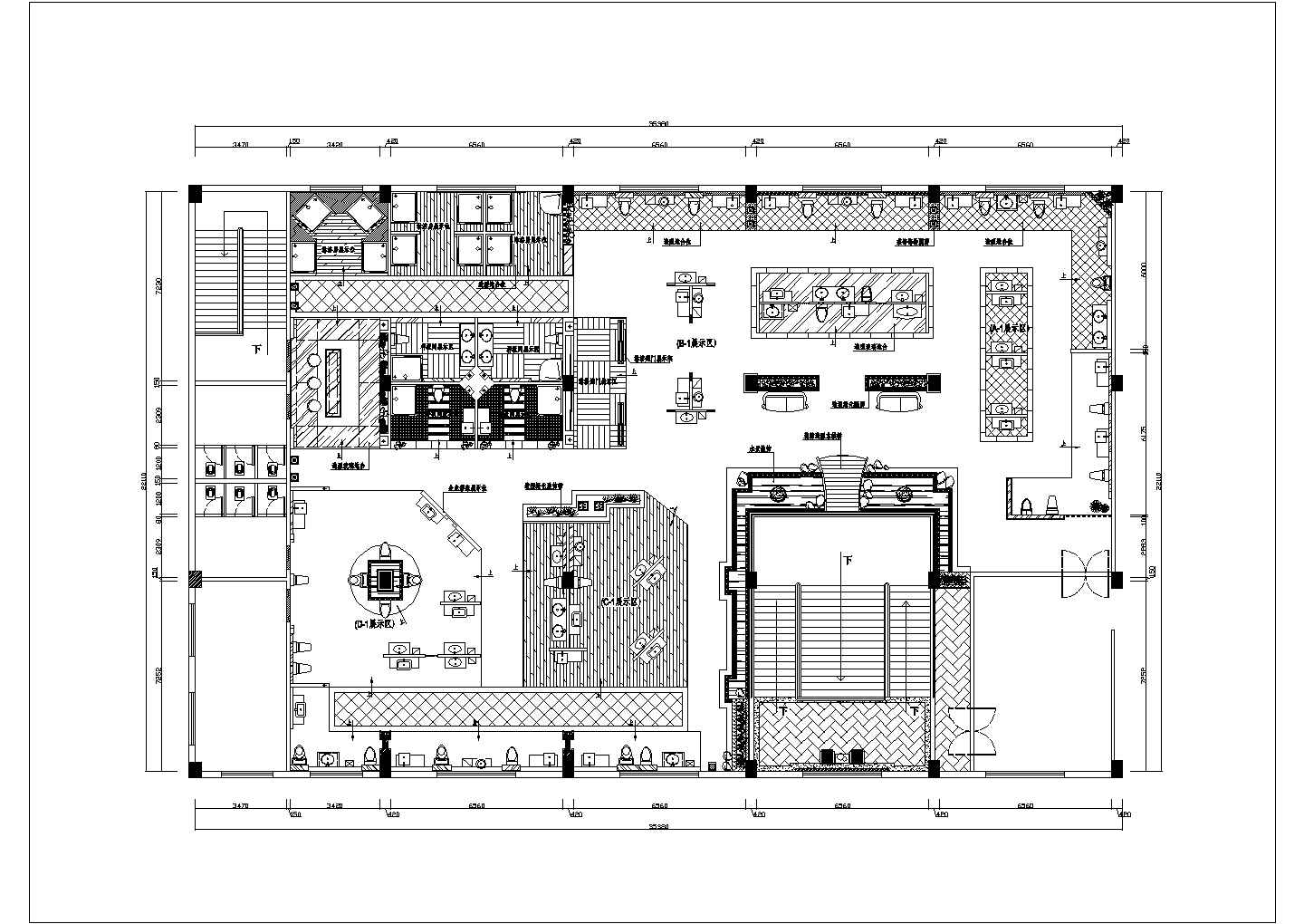 某地建材商场卫浴展厅装修设计施工图