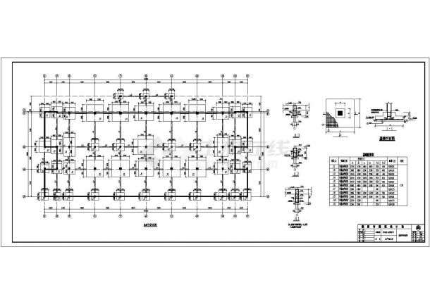 某地三层框架结构生产行政大楼施工图纸-图二