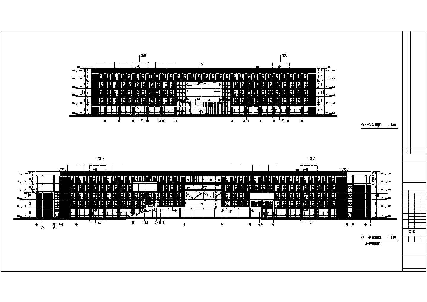 【湖北】五层现代风格石油科技中心建筑施工图