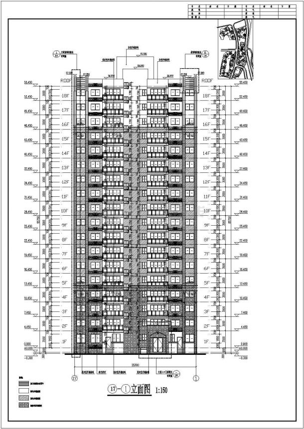重庆18层剪力墙住宅全套建筑施工图-图二