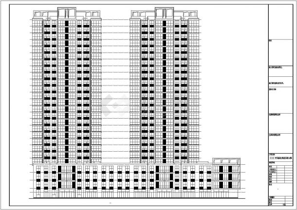 【河南】26层现代风格住宅楼建筑设计施工图（含效果图）-图一