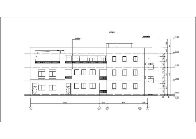 屯昌县三层框架幼儿园综合楼建筑设计方案图_图1