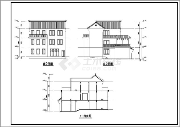 某地框架结构展览馆建筑群方案设计图-图二