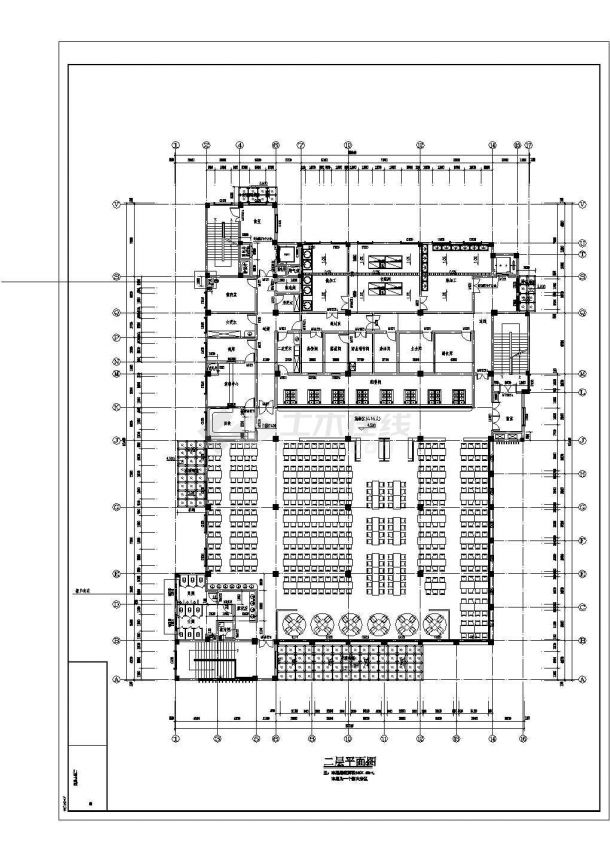 某大学三层框架结构食堂建筑施工图