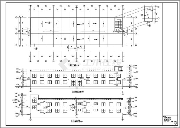 某工厂生活区宿舍楼建筑设计施工图-图一