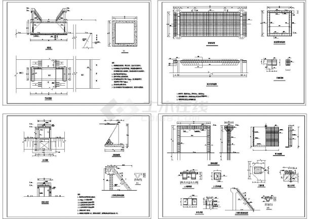 涵洞结构CAD设计图纸-图一