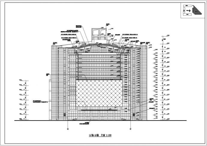 某地16层框剪结构商业写字楼建筑设计方案图纸_图1