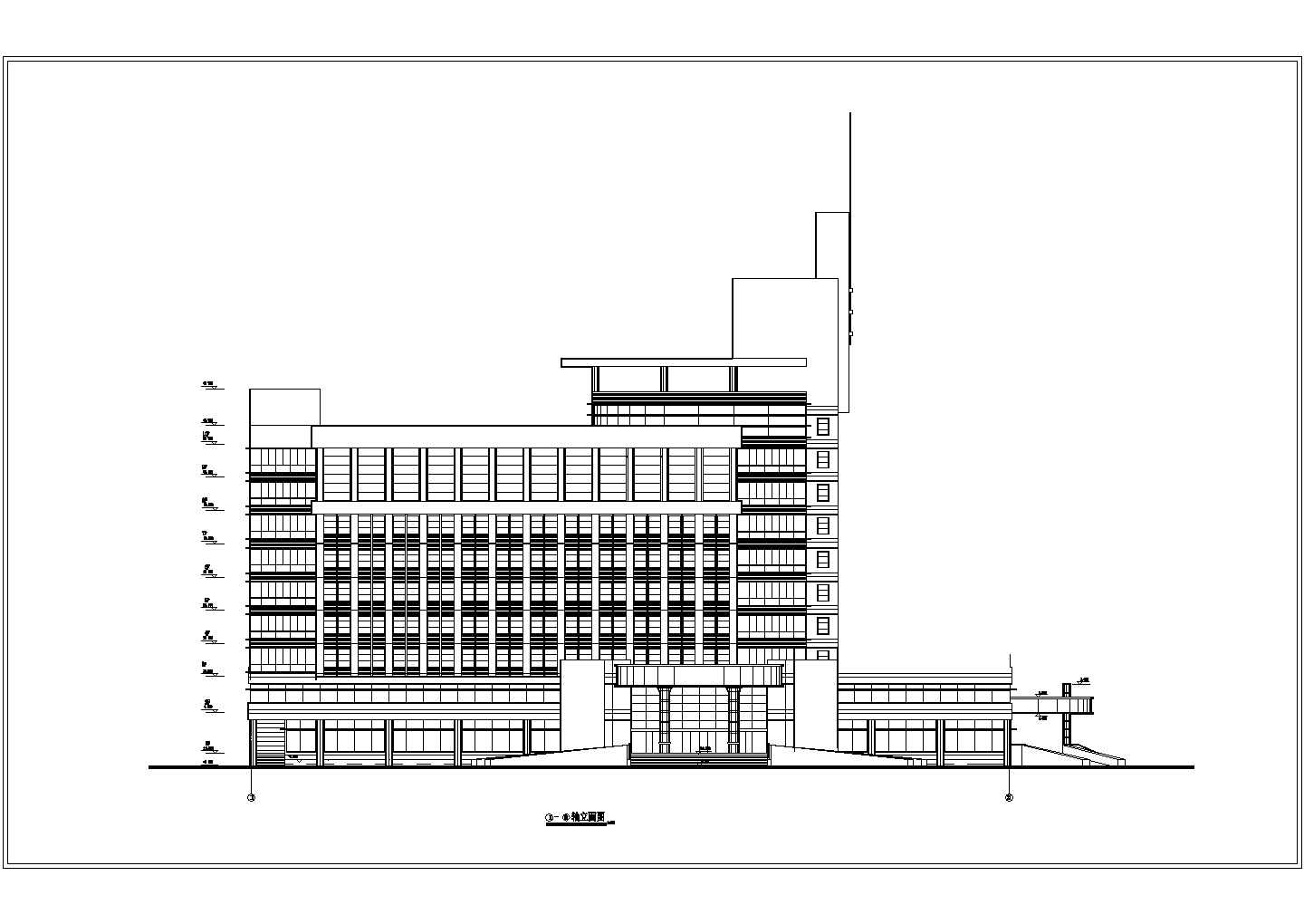 某地十层框架结构医院综合楼设计方案图纸