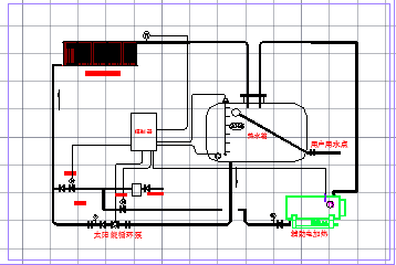 空气源热泵+太阳能+电辅热热水系统设计图-图一