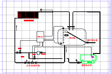 空气源热泵+太阳能+电辅热热水系统设计图_图1