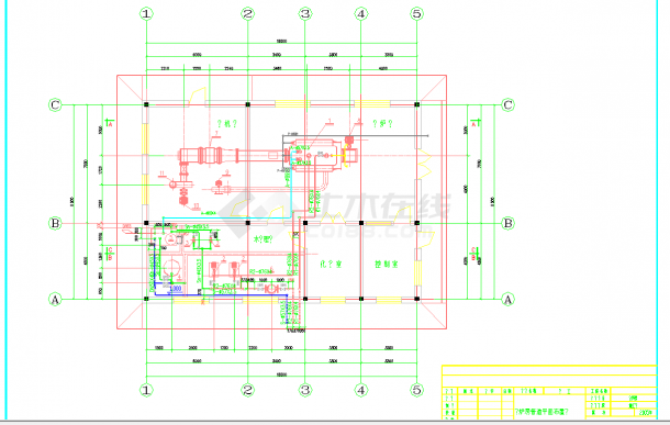 某地锅炉房设计方案CAD图纸-图二