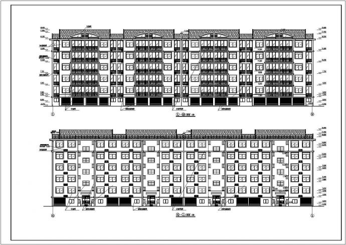 某地五层砖混结构住宅建筑方案图（坡屋顶）_图1