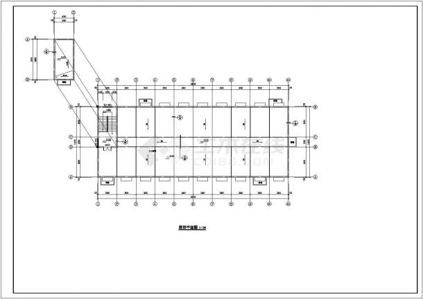 某工业厂区多层办公建筑施工图，含设计说明-图二