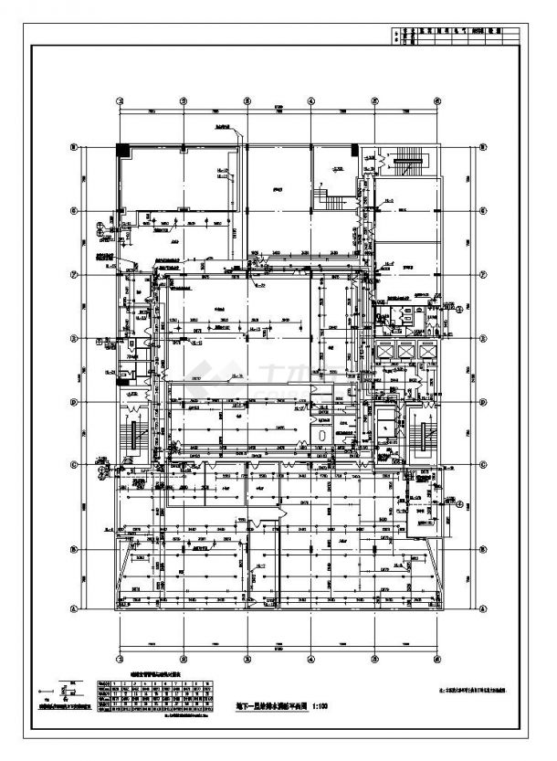 某办公大楼建筑给排水施工图-图二