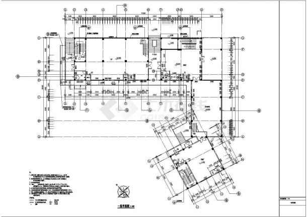 经典中式仿古办公楼建筑设计施工图-图二