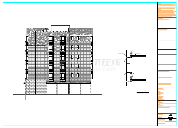 【四川】某地某多层住宅1#楼建筑设计施工图-图二