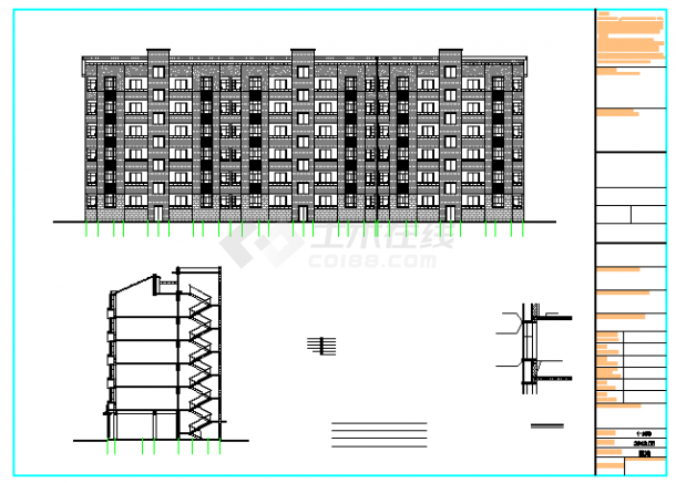 【四川】某地某多层住宅3#楼建筑设计施工图-图二