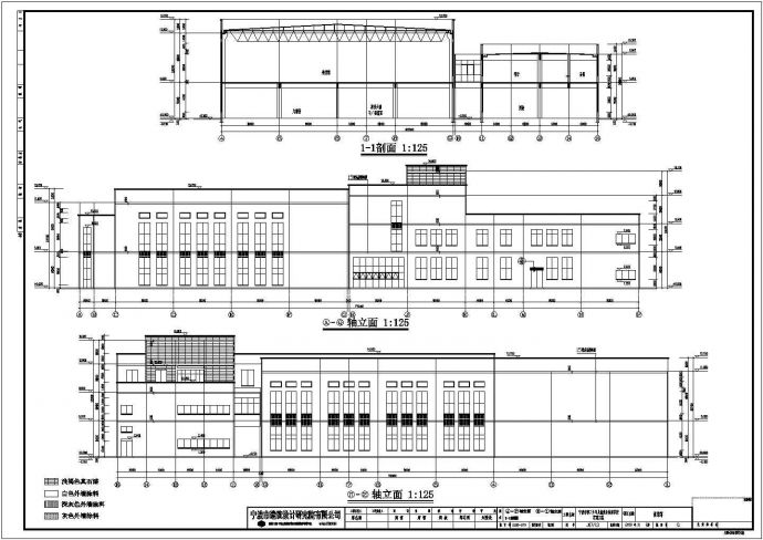 某体校三层框架结构训练楼建筑设计施工图_图1