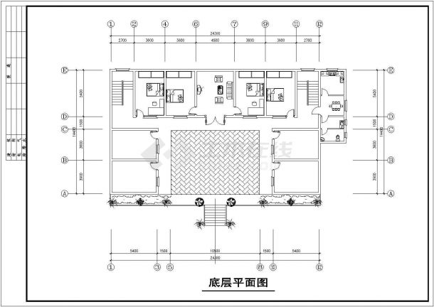 【江西省】某地多层别墅楼建筑方案设计图-图一