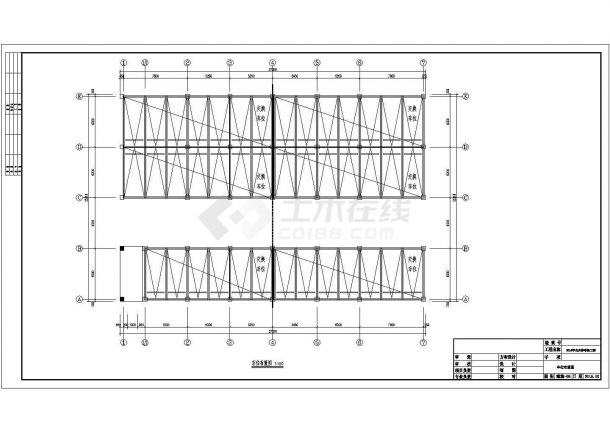 【宁夏】某地上5层机械停车库建筑结构施工图-图二