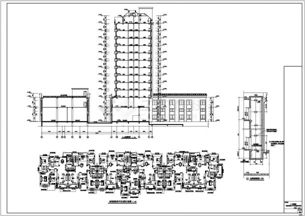 某高层框架结构住宅楼建筑施工图纸-图一
