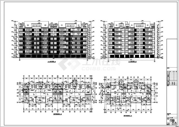 6+1层框架结构住宅楼建筑设计施工图-图一