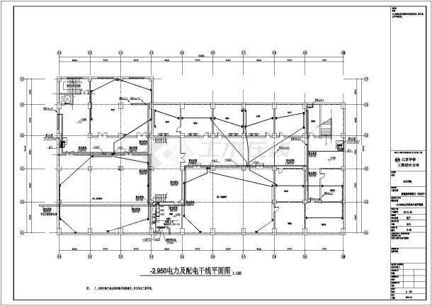 长治学院三层音乐厅礼堂电气设计施工图-图二