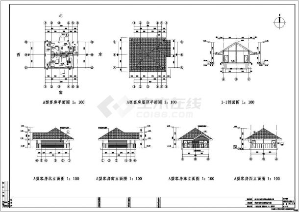 【河北省】海滨浴场住宿区建筑设计施工图-图一