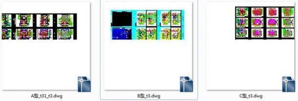 三种户型 高档别墅设计图纸（五星级酒店专业图纸）-图一