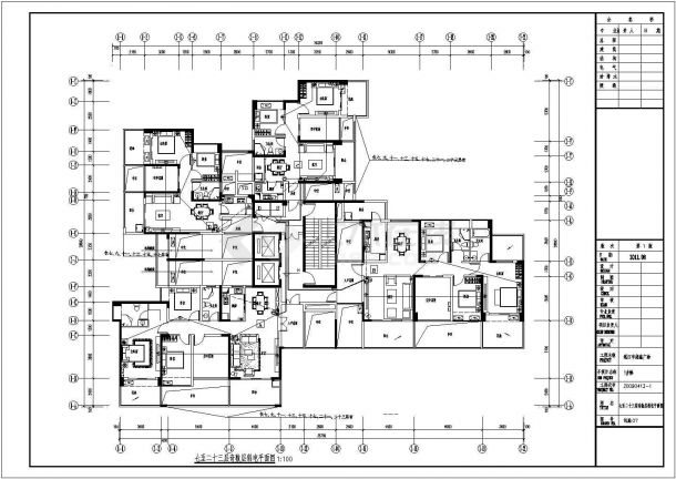 某地区1#住宅楼弱电设计施工图纸-图二