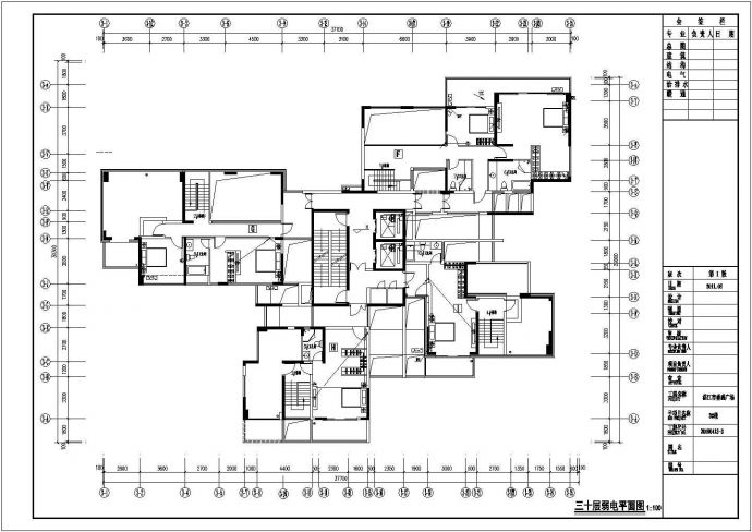 某地3#高层住宅楼弱电设计施工图_图1