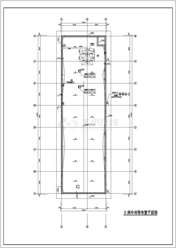 天津宝坻区地源热泵中央空调系统冷热源设计施工图-图二