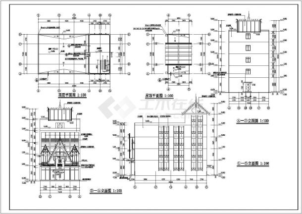 某地五层傣族式办公楼建筑设计方案-图二