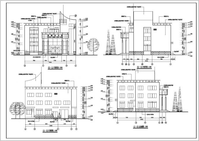 某地三层科研办公楼建筑设计方案图_图1