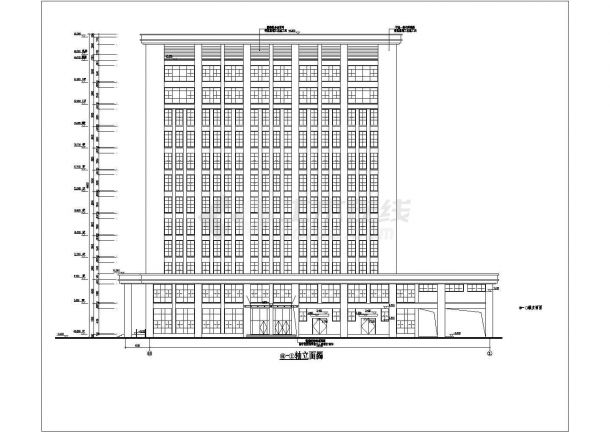 某地12层框剪结构办公楼建筑设计施工图-图二
