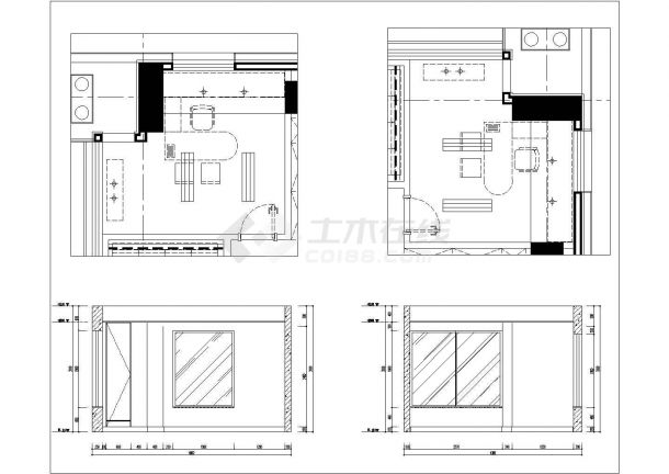 【北京】MOMA办公室室内装修CAD施工图（附效果图）-图二
