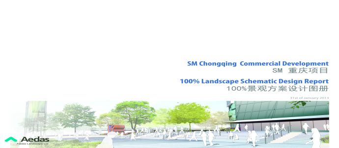 [重庆]“花园式”综合商业活动广场景观规划设计方案文本2013_图1