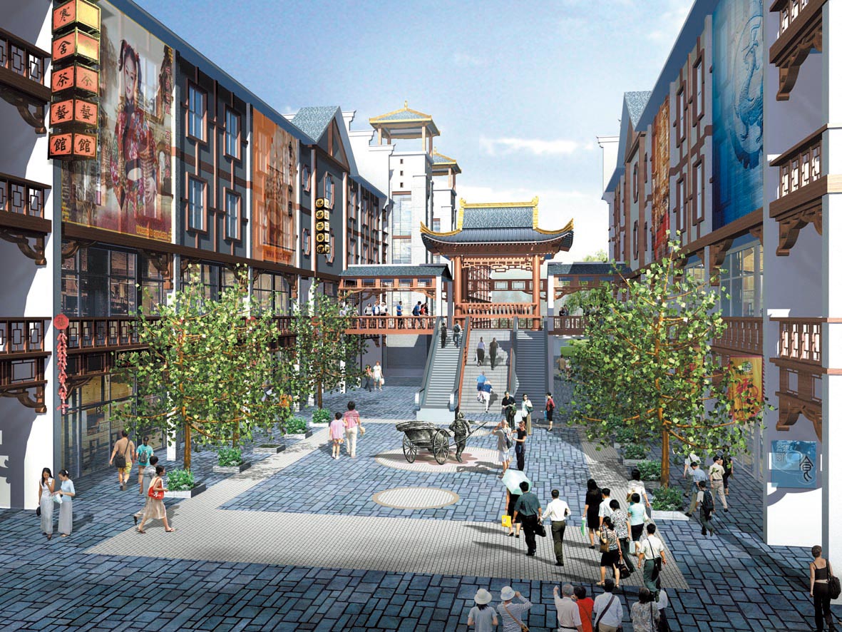 湖南长沙某民俗商业街景观规划设计方案