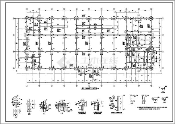 某地四层框架结构厂房全套结构施工图-图二