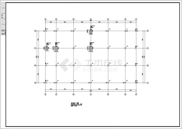 广州某厂房框架砼结构全套施工图纸-图一